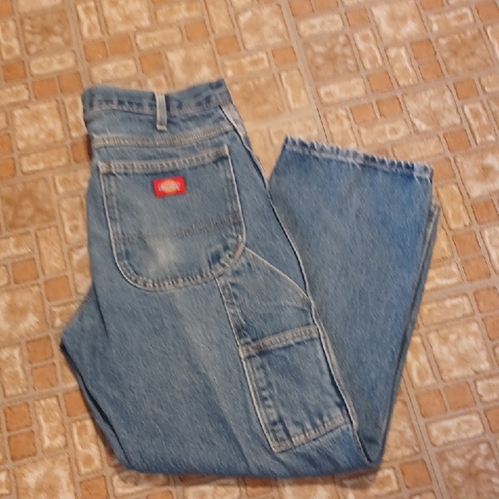 Dickies Relaxed Fit Carpenter Jeans in Medium Blue